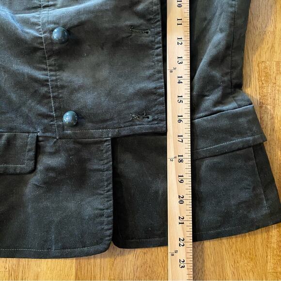 Talbots Women’s Blazer Medium Green Velvet Military Style Double Breasted Jacket - Picture 11 of 11